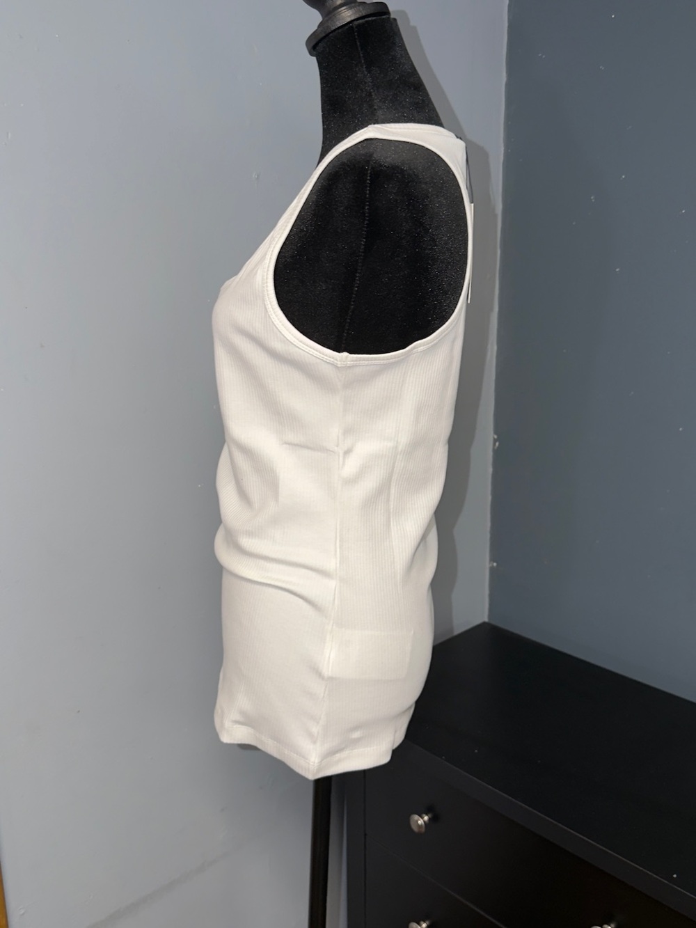Everyday Ribbed White Tank Top - Picture 2 of 5